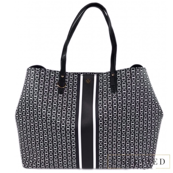 TORY BURCH Gemini Link Tote In Black - Picture 5 of 7